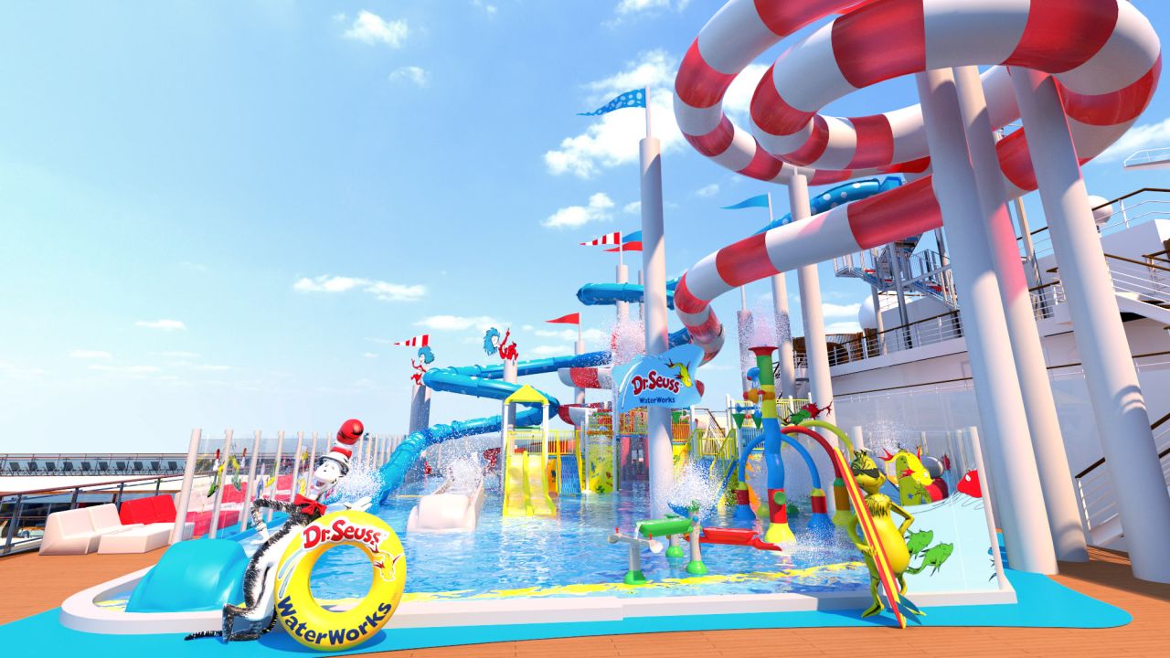 <strong>Carnival Cruise Line:</strong> Carnival debuts its first-ever Dr. Seuss-themed water park -- the whimsical Dr. Seuss WaterWorks -- on its newest ship, Carnival Horizon, in April. 