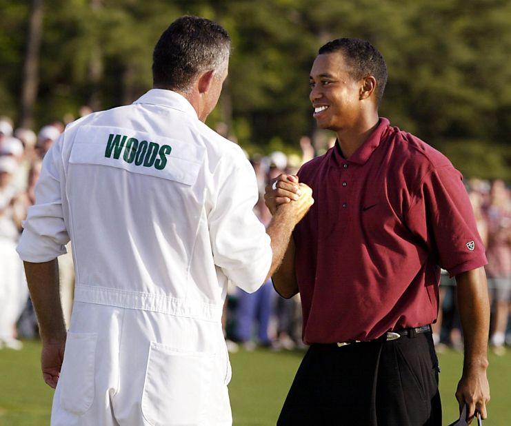 He won his third green jacket in 2002, winning by three shots from South African Retief Goosen.
