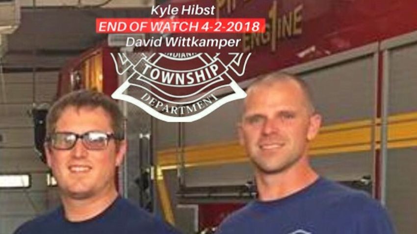 The Pipe Creek Township Fire Department  released this photo of Kyle Hibst and David Wittkamper.