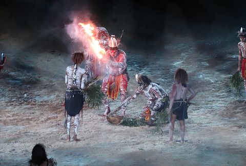 Luther Cora, a contemporary Aboriginal artist, and his family also conducted a traditional smoking ceremony.