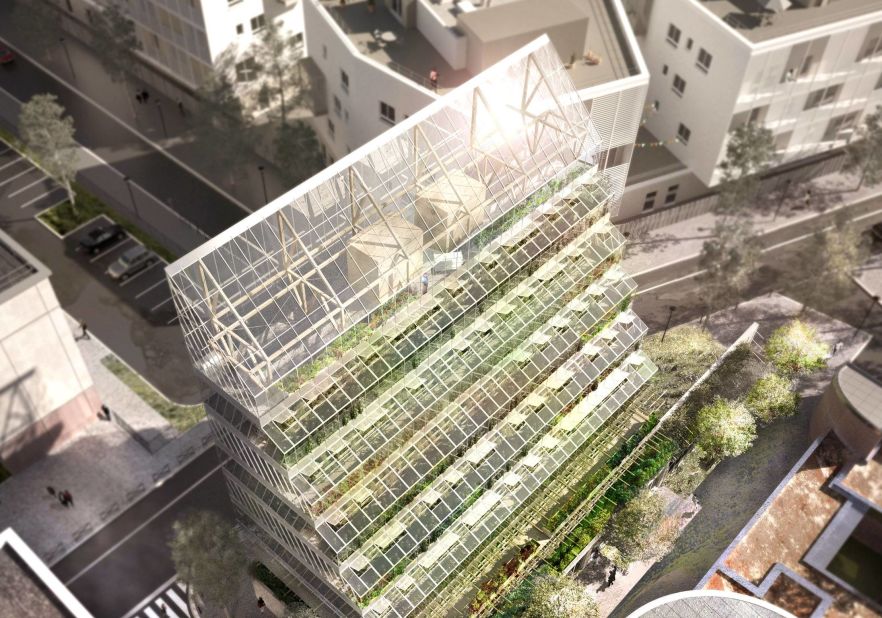 Agro-Main-Villa, designed by Paris-based design collective ABF-lab, is a food-farm tower that plans to maximise urban farming by optimising solar exposure.