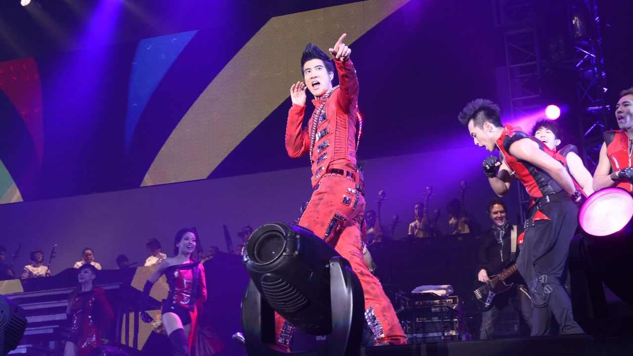 Wang Leehom at his Open Fire 2013 World Tour at the Bird's Nest Arena in Beijing