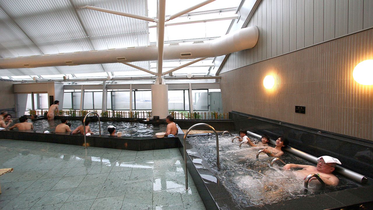 <strong>Baths inside an airport: </strong>Chubu Centrair has something few airports offer -- a bath house to relax in before or after a long flight.  