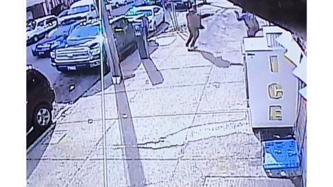 Police said images from a surveilance camera show the man pointing at officers with an object.