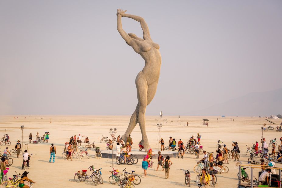 Burning Man is a performing arts festival in a temporary desert town, known as Black Rock City, in Nevada.