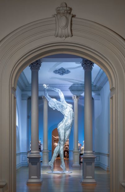 The exhibition hosts a 1:3 scale version of Marco Cochrane's 16-meter tall sculpture, "Truth Is Beauty." 