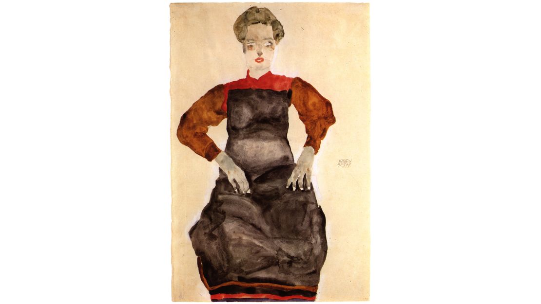 "Woman in a Black Pinafore"