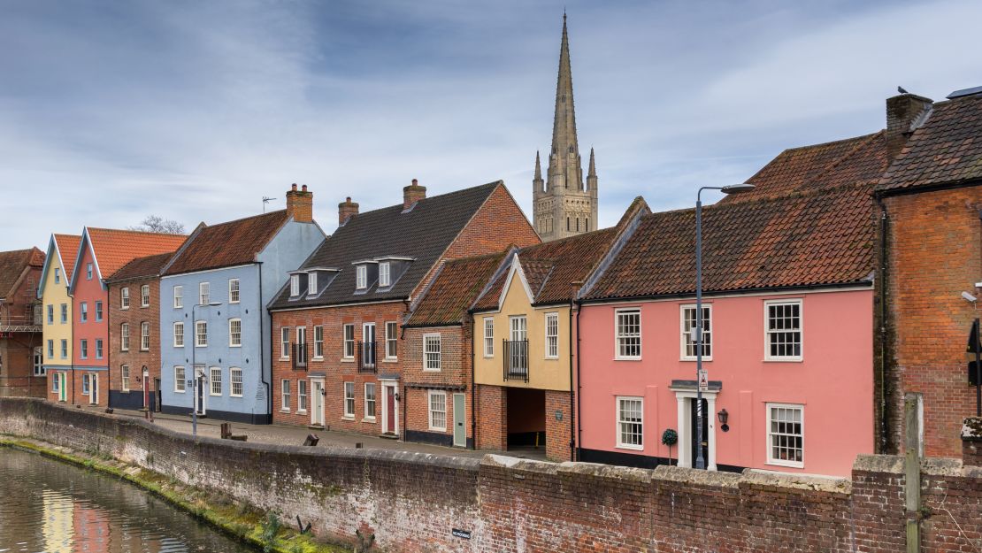 Norwich quayside on the River Wensum.