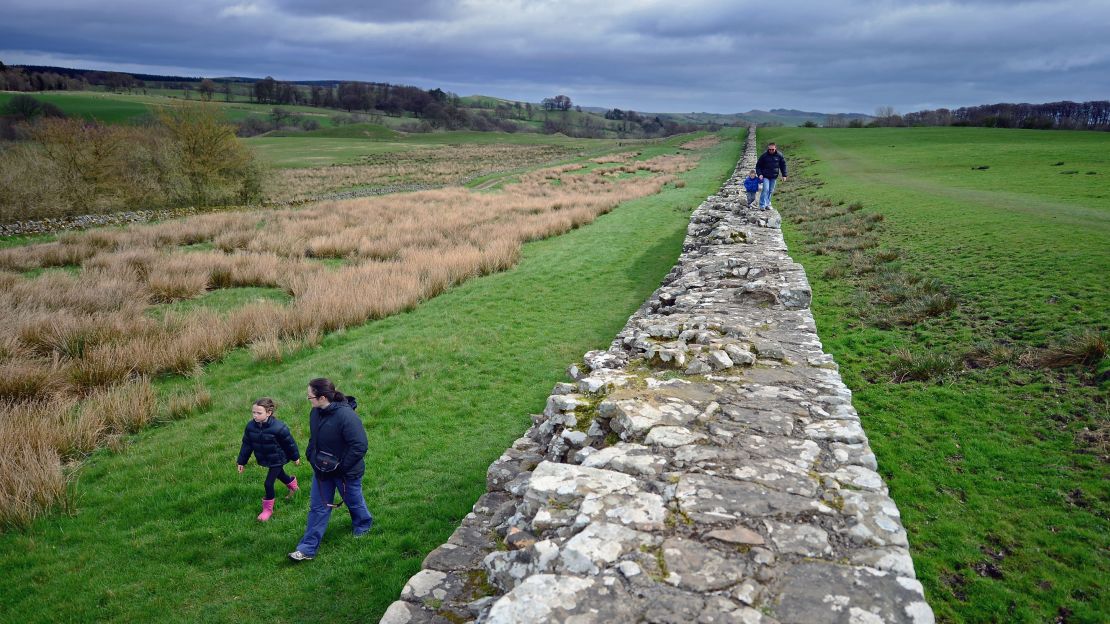 Hadrian's Wall was once the frontier of the Roman Empire.