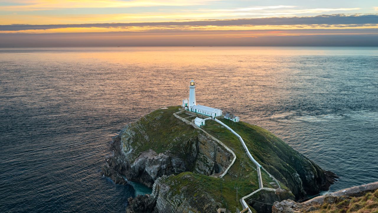 Cliffs around South Stack on Holy Island are home to puffins and peregine falcons.