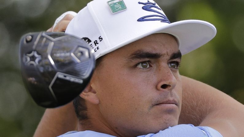 Rickie Fowler hits a drive on the second hole Friday. He was 2-under heading into the weekend.