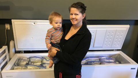 Amanda Lanners' deep freezers were filled with bags of frozen breast milk.