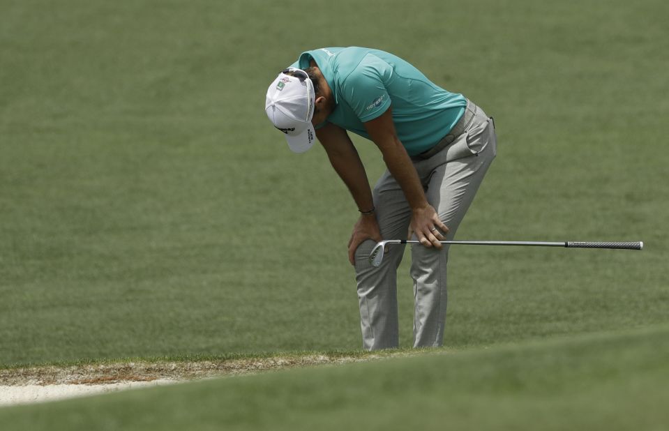 Danny Willett, the 2016 Masters champion, reacts to a shot on Friday.