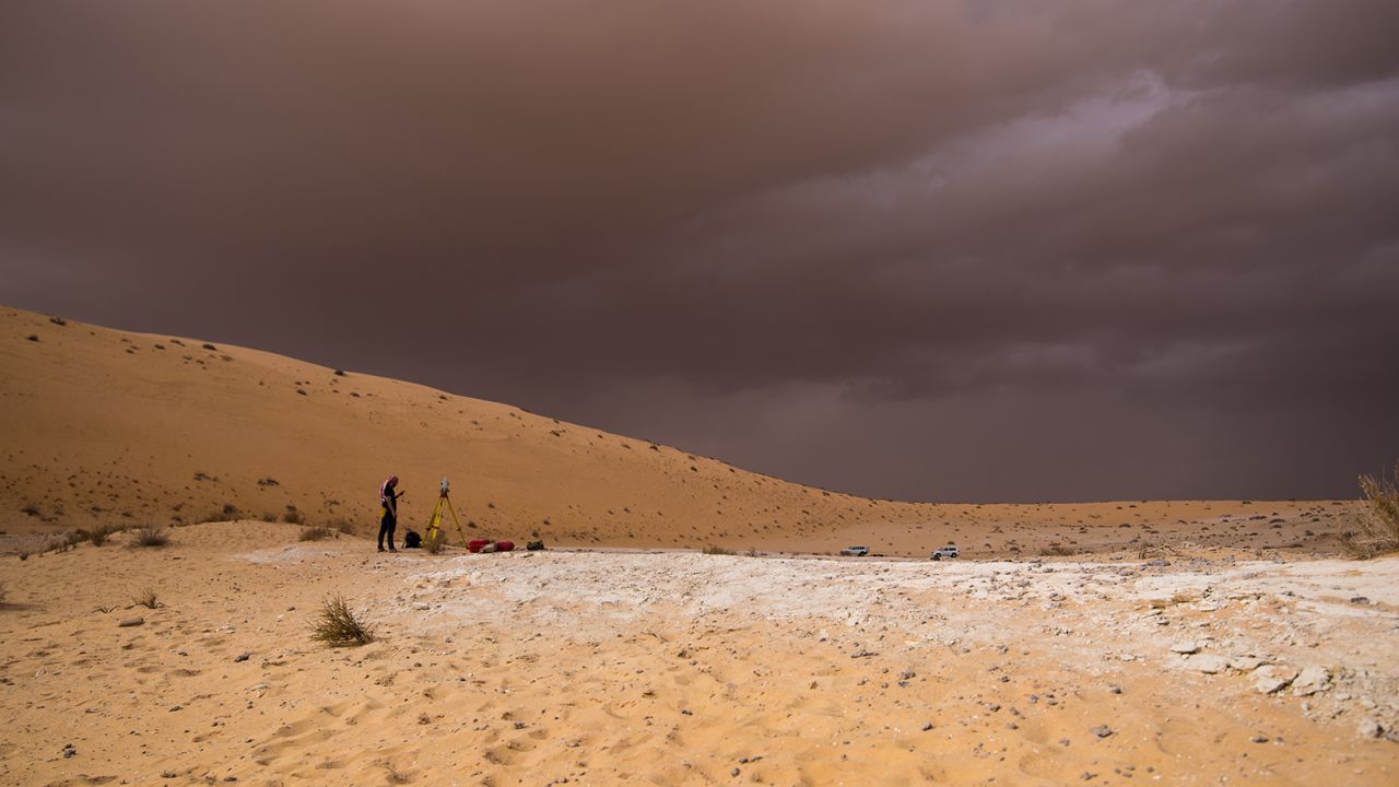 Survey and mapping of the Al Wusta site in the Nefud Desert, Saudi Arabia.