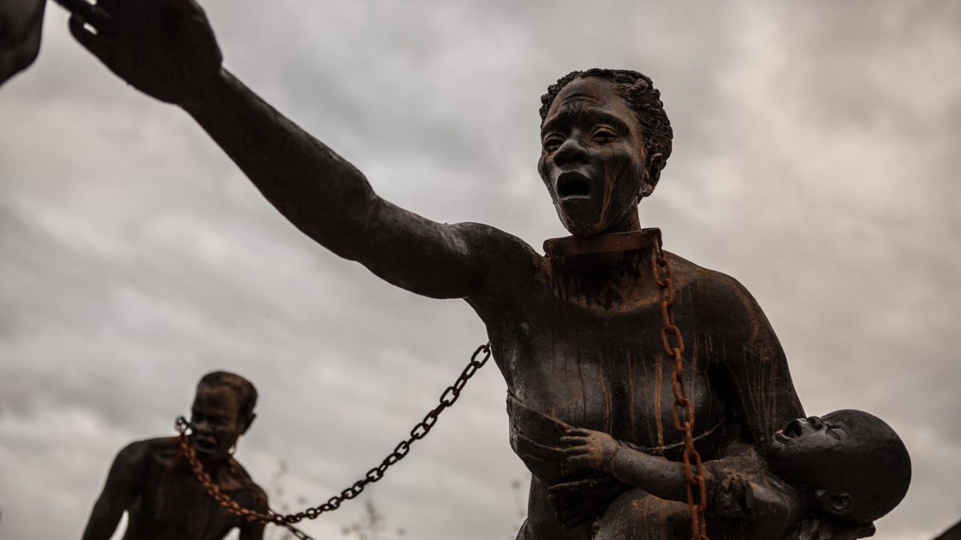 The <a href="https://eji.org/" target="_blank" target="_blank">Equal Justice Initiative</a> opened the National Memorial for Peace and Justice on April 26 near its headquarters in Montgomery, Alabama. Visitors see Ghanaian artist Kwame Akoto-Bamfo's sculpture when they walk into the memorial.