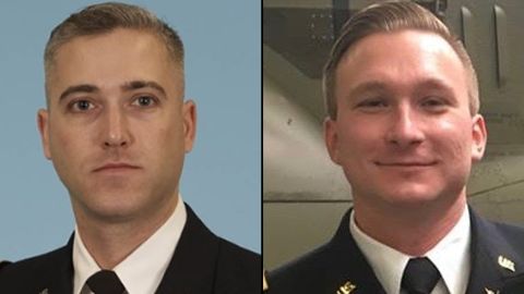 Chief Warrant Officer 3 Ryan Connolly (L) and Warrant Officer James Casadona (R) were killed in an Apache helicopter crash at Fort Campbell, Kentucky, Friday evening.