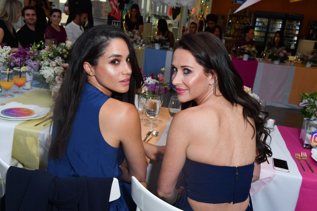 Meghan and Jessica Mulroney pictured at a dinner in Toronto, Canada, in May 2016.