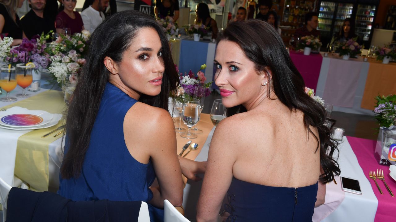 Meghan Markle and Jessica Mulroney attend the Instagram Dinner in Toronto, Canada, in 2016.