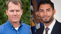 At left, former Navy Seal Josh Butner and, at right, Ammar Campa-Najjar, a former department of labor aide in the Obama administration are both challenging Rep. Duncan Hunter, a California Republican.