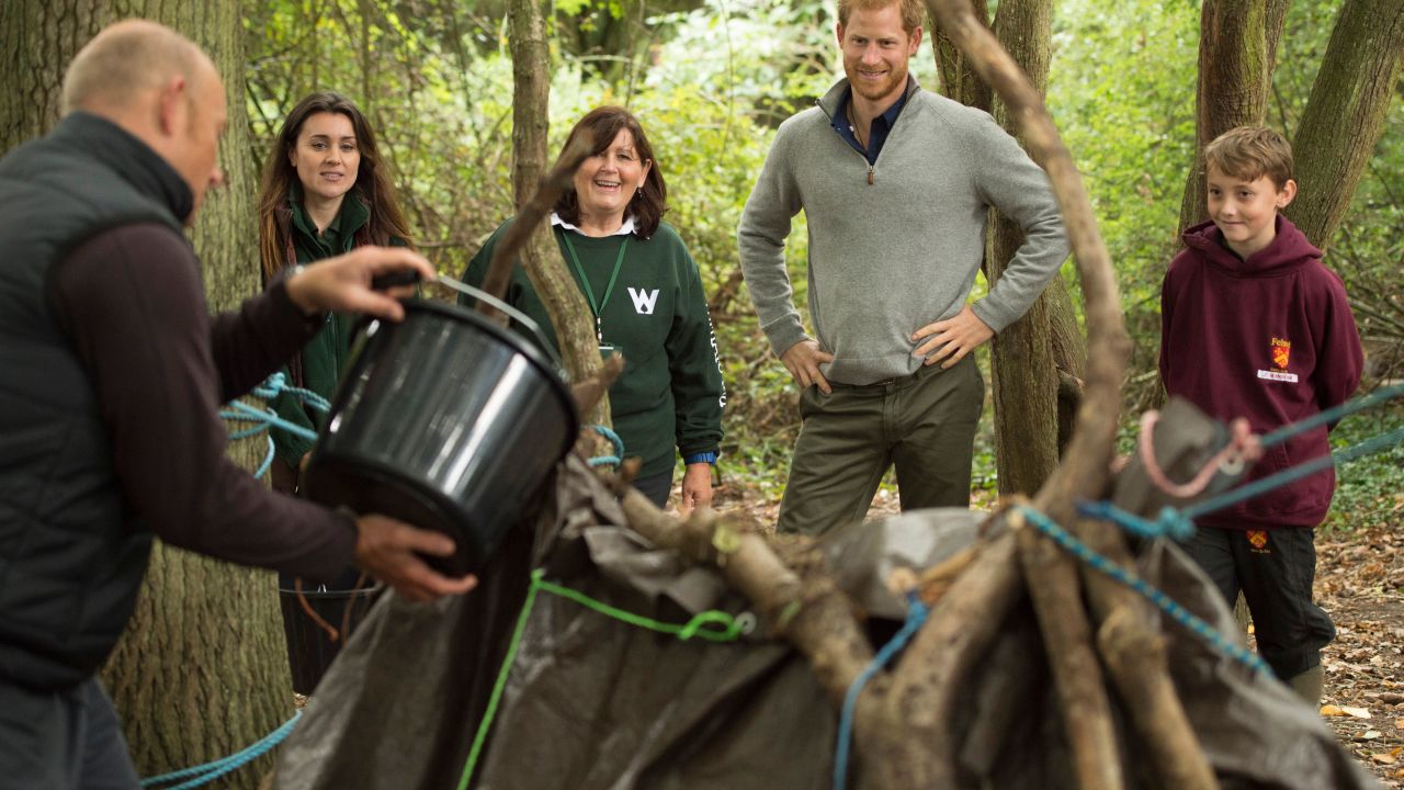 Prince Harry took part in a Wilderness Foundation initiative near Chelmsford, northeast of London, in September last year.