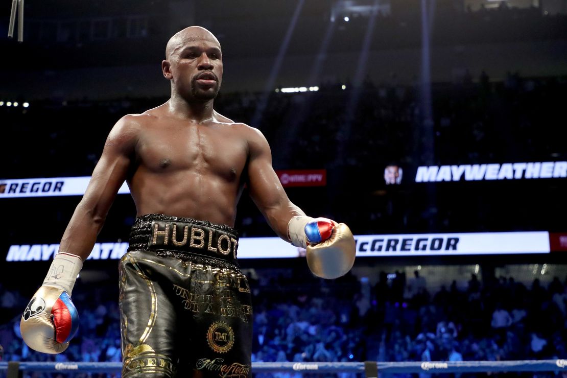Floyd Mayweather Jr. has a perfect 50-0 record in his professional boxing career.
