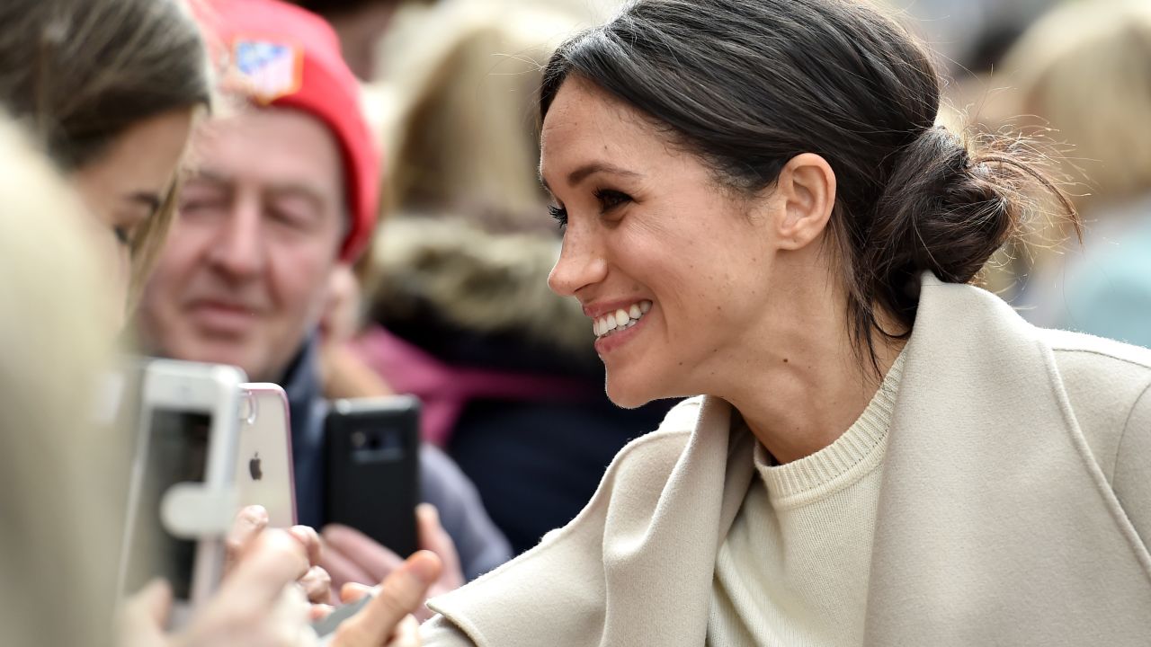 Markle "clearly connects with people," says Whitelock. On this occasion, she was meeting members of the public during a trip to Northern Ireland with Prince Harry.