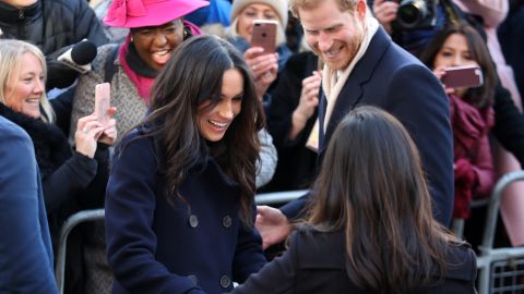 Harry and Meghan attend the Terrence Higgins Trust World AIDS Day charity fair in Nottingham, England, on December 1.
