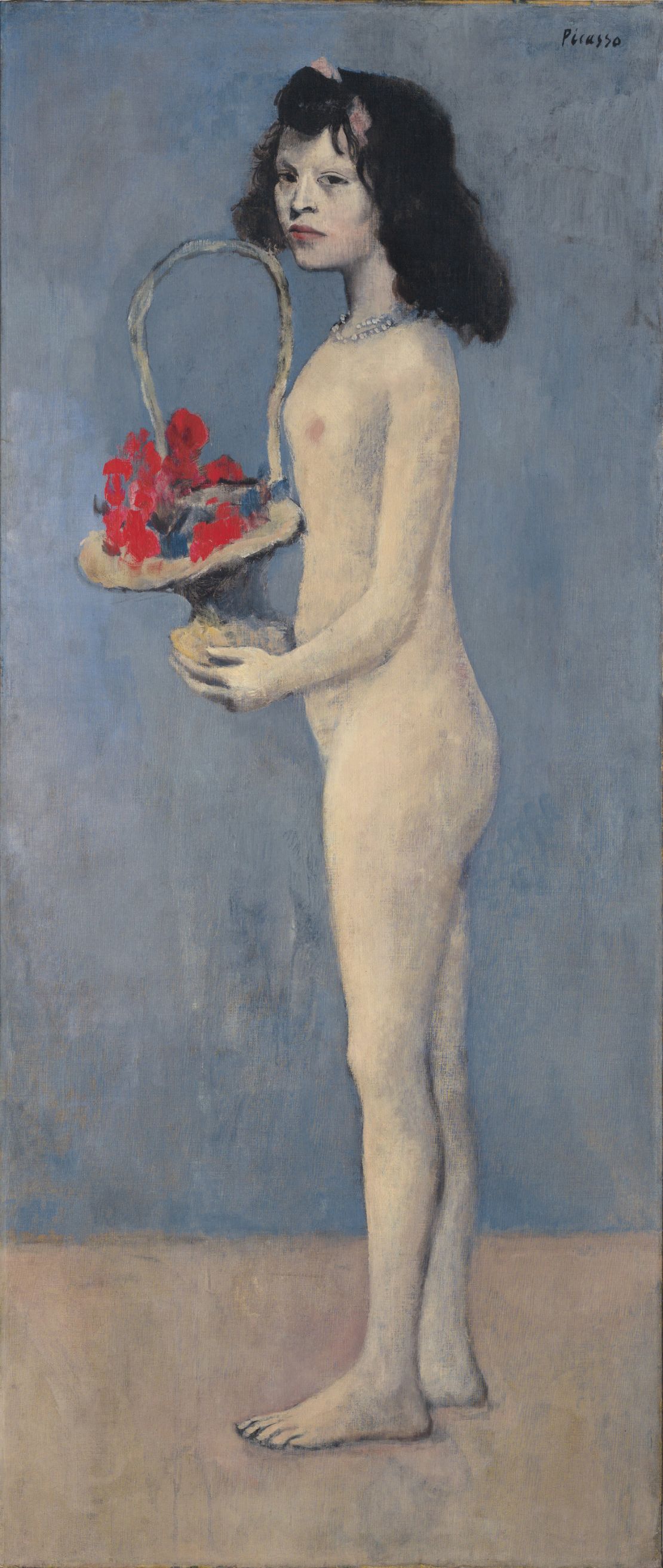 "Fillette à la corbeille fleurie" (1905) by Pablo Picasso. Estimate: $90-120 million.