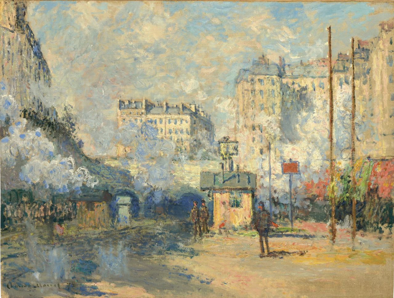 "Extérieur de la gare Saint-Lazare, effet de soleil" (1877) by Claude Monet. Estimate: $40 million
