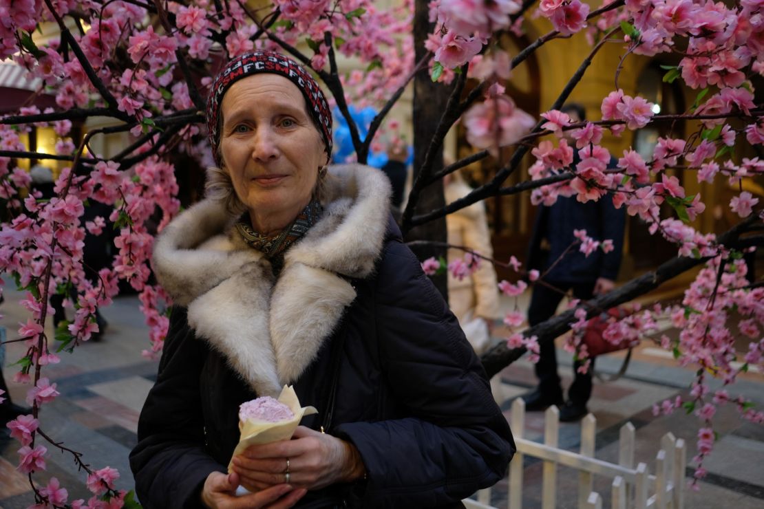 Ariadna Korotkova, 72,  hopes that foreign fans will see that Russia isn't just a country of stereotypes. 