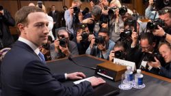 Facebook founder and CEO Mark Zuckerberg arrives to testify during a Senate Commerce, Science and Transportation Committee and Senate Judiciary Committee joint hearing about Facebook on Capitol Hill in Washington, DC, April 10, 2018. / AFP PHOTO / SAUL LOEB        (Photo credit should read SAUL LOEB/AFP/Getty Images)