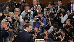 WASHINGTON, DC - APRIL 10:  Facebook co-founder, Chairman and CEO Mark Zuckerberg arrives to testify before a combined Senate Judiciary and Commerce committee hearing in the Hart Senate Office Building on Capitol Hill April 10, 2018 in Washington, DC. Zuckerberg, 33, was called to testify after it was reported that 87 million Facebook users had their personal information harvested by Cambridge Analytica, a British political consulting firm linked to the Trump campaign.  (Photo by Chip Somodevilla/Getty Images