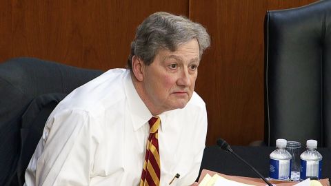 Sen. John Kennedy, pictured here in a file photo, was among the Republican lawmakers who went to Russia to meet with Russian government officials.
