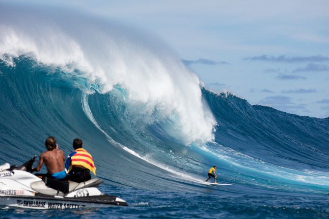 "Jaws" was given its name by three surfers in 1975 -- John Roberson, John Lemus and John Potterick -- due to it's ever-changing and unpredictable nature.