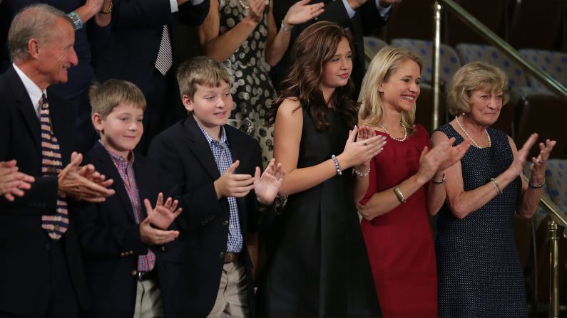 His family attends Ryan's election in 2015 as House speaker.