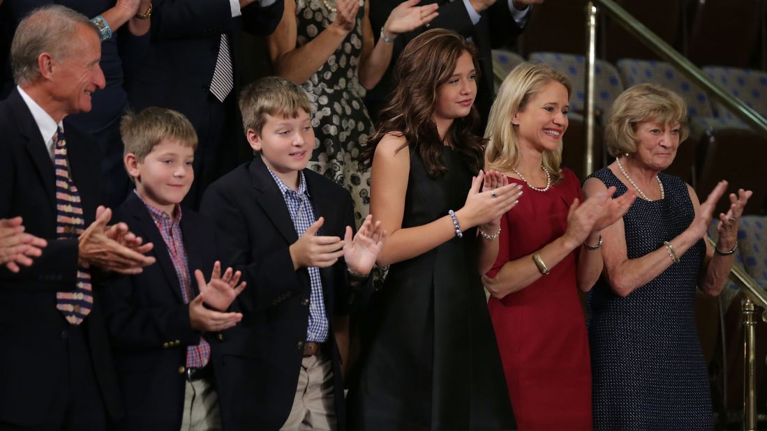 His family attends Ryan's election in 2015 as House speaker.