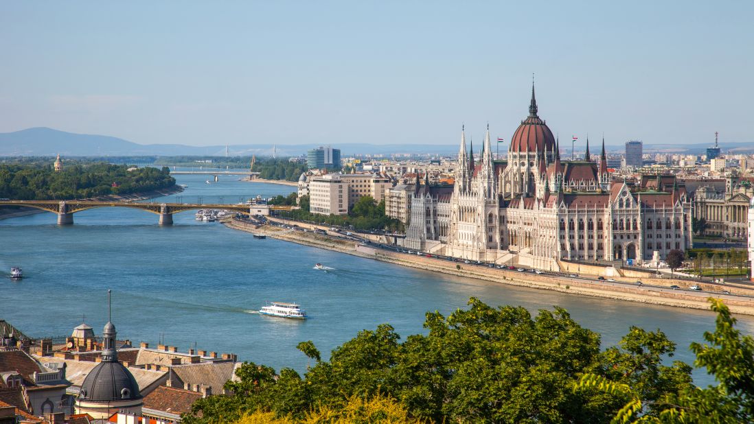 <strong>Budapest:</strong> The Danube bisects Budapest, the capital of Hungary. This is a view from the hilly Buda side looking toward the Pest side of the city. Click through the gallery to see more attractions in Budapest: