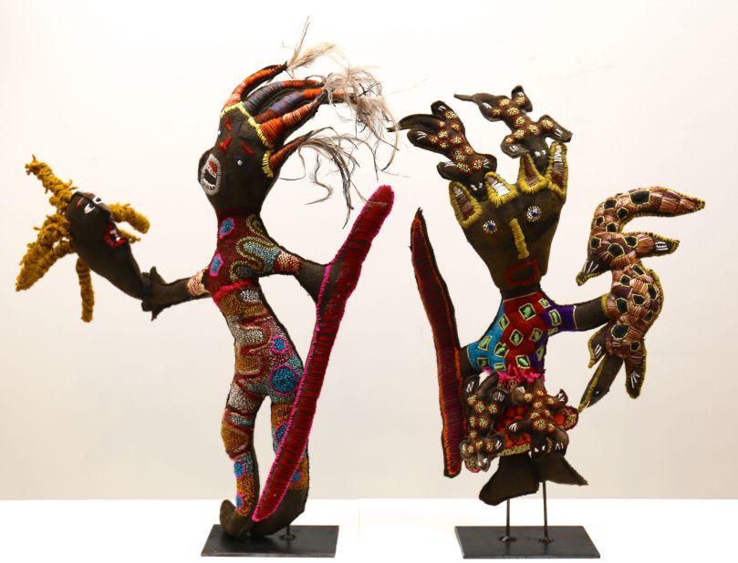 The soft sculptures by the Yarrenyty Arltere Artists group have won several awards and are represented in major collections around Australia.