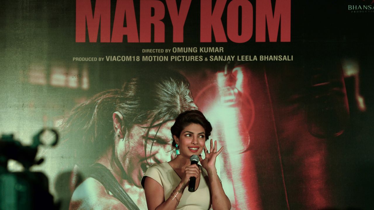 Bollywood actress Priyanka Chopra played Mary Kom in the film adaptaion of the boxer's life. 
