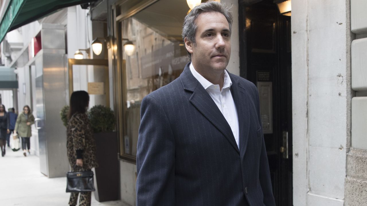 Attorney Michael Cohen walks down the sidewalk, Wednesday, April 11, 2018, in New York. (AP/Mary Altaffer)