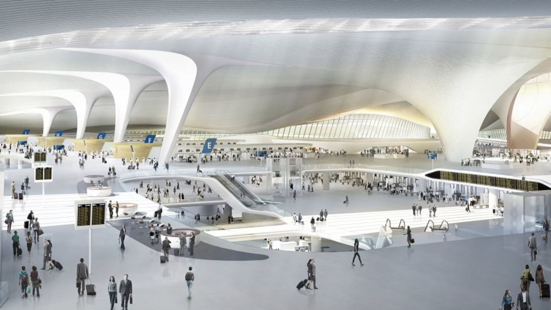 <strong>Airport oasis: </strong>The Beijing superstructure will eventually have a capacity of 100 million passengers per year. 