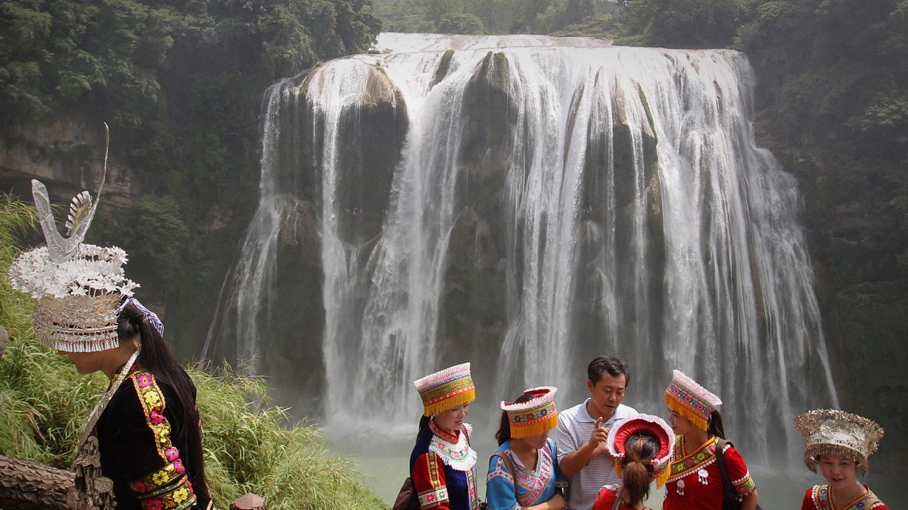 <strong>One of China's most beautiful waterfalls: </strong>Plunging 70 meters and spanning 101 meters, <a href="http://www.hgscn.com/" target="_blank" target="_blank">Huangguoshu </a>in Guizhou's Anshun county is one of the largest and most beautiful waterfalls in the world. 
