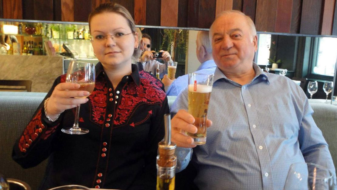 Former Russian spy Sergei Skripal and his daughter Yulia Skripal in Salisbury, UK.