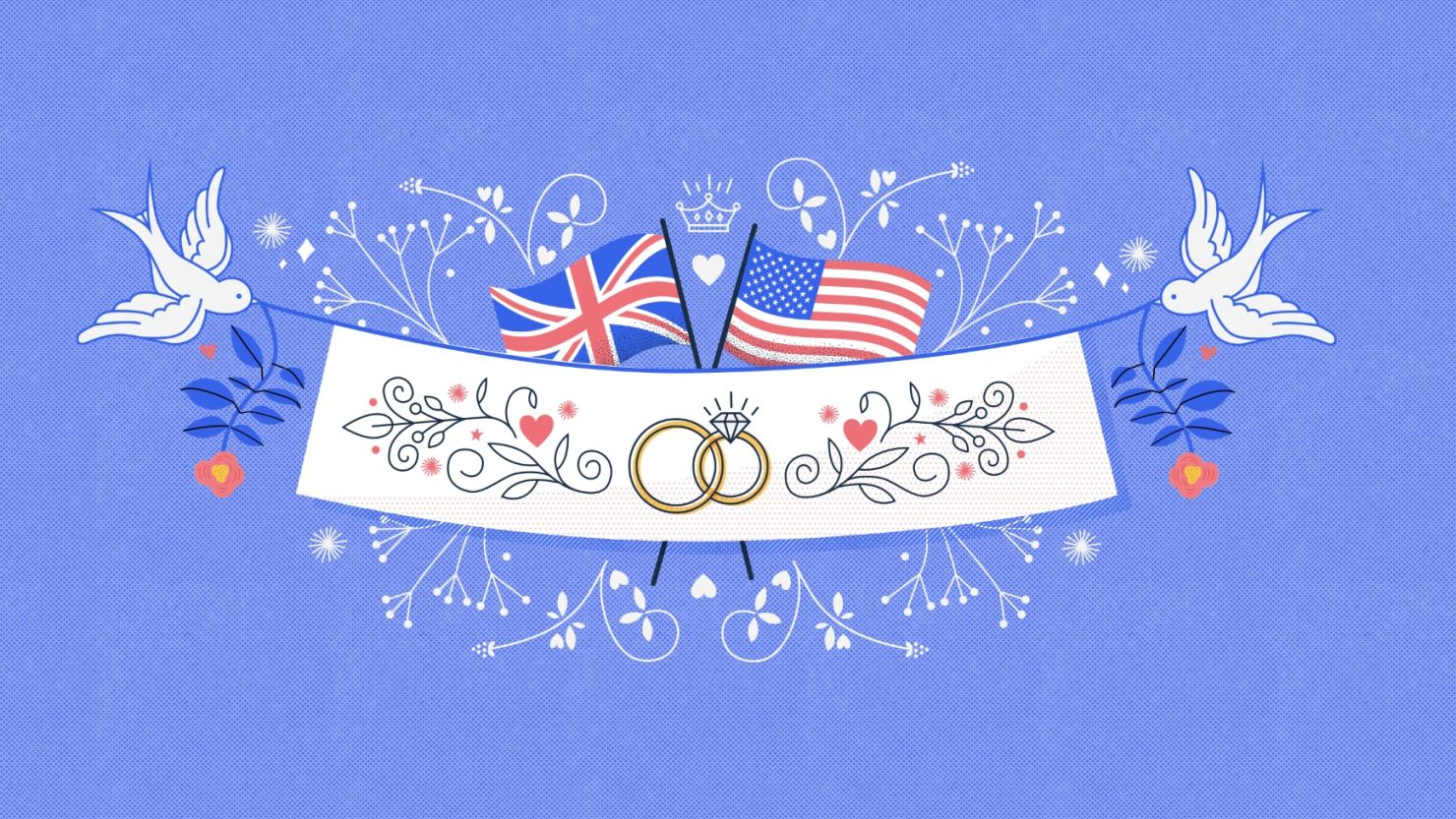 royal wedding party banner