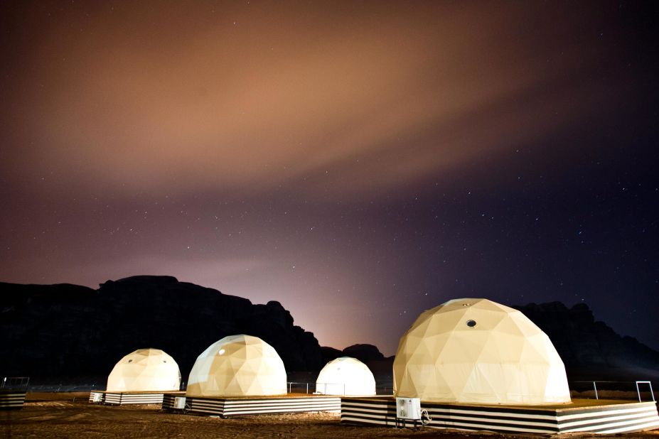 The camp's CEO and owner, Sultan Al-Nawafleh, says the domes give visitors the perfect opportunity to star gaze.