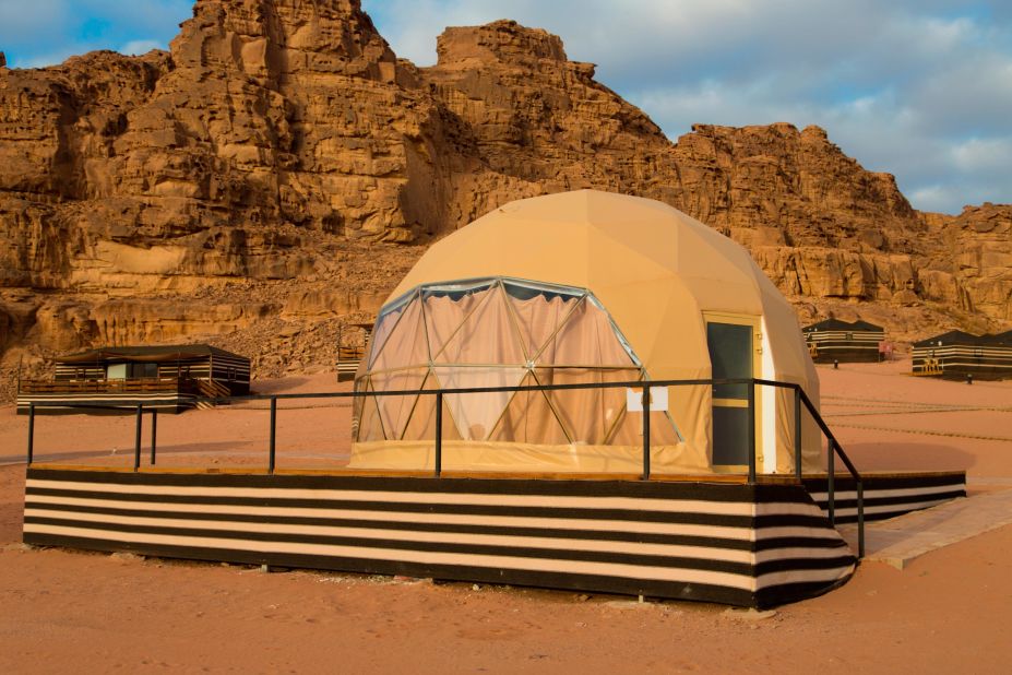 The Martian Domes feature luxuries such as air conditioning, showers and their own private terrace.
