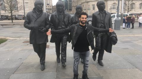 Mo Salah ... and four of Liverpool's most famous musicians.