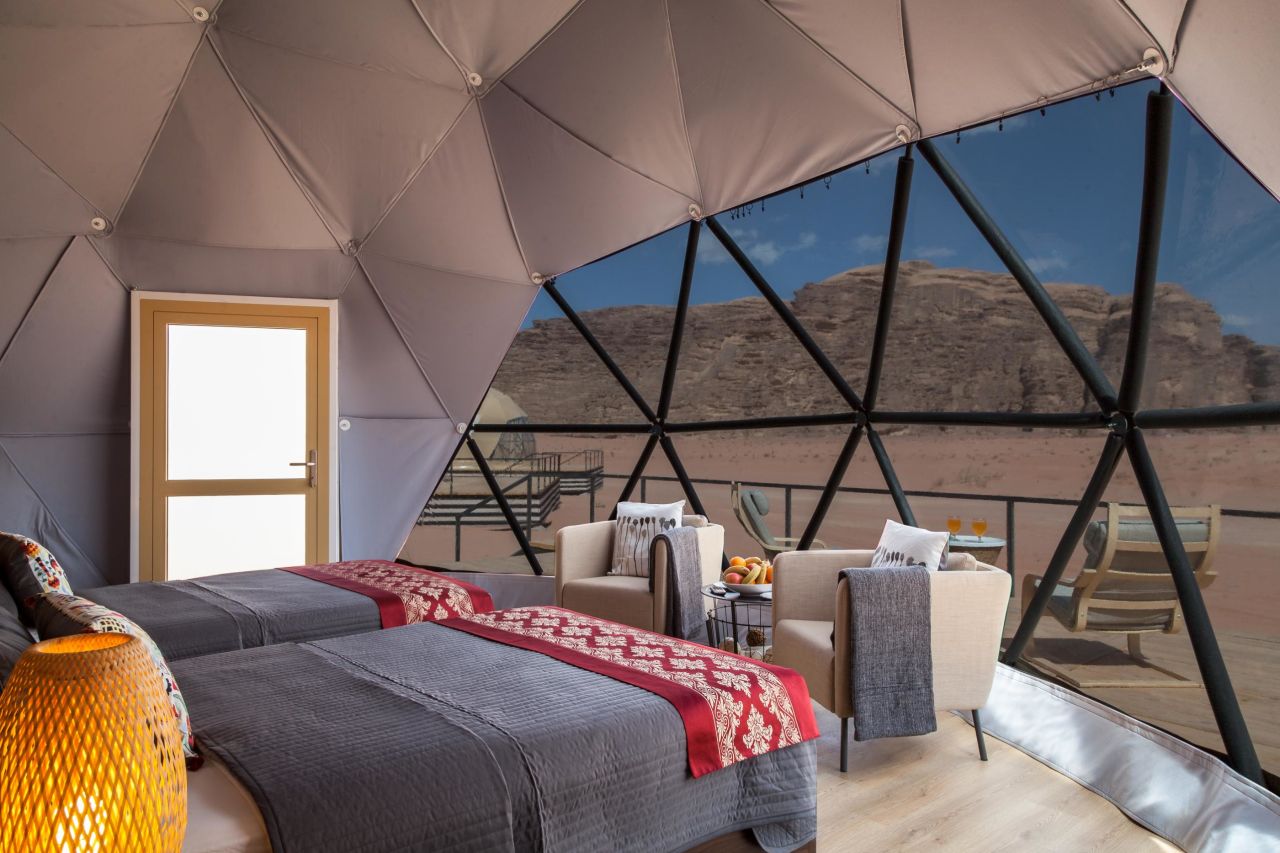 The view from inside one of the domes.