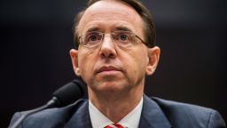 Deputy Attorney General Rod Rosenstein testifies during a House hearing in December. (Photo by Zach Gibson/Getty Images)