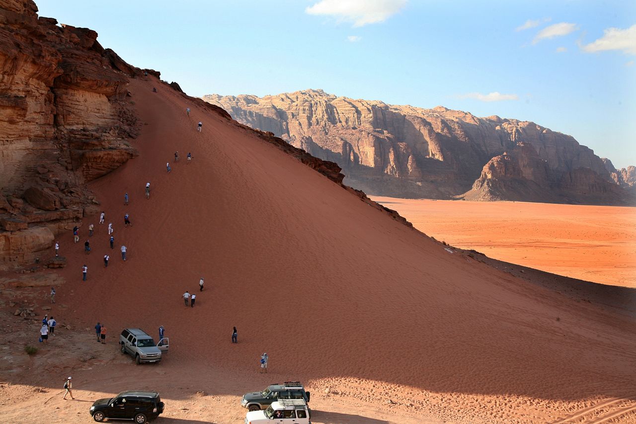 Dune bashing through the vast desert is also an option. 